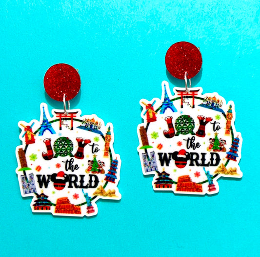 Joy To The World Epcot Drop Earrings