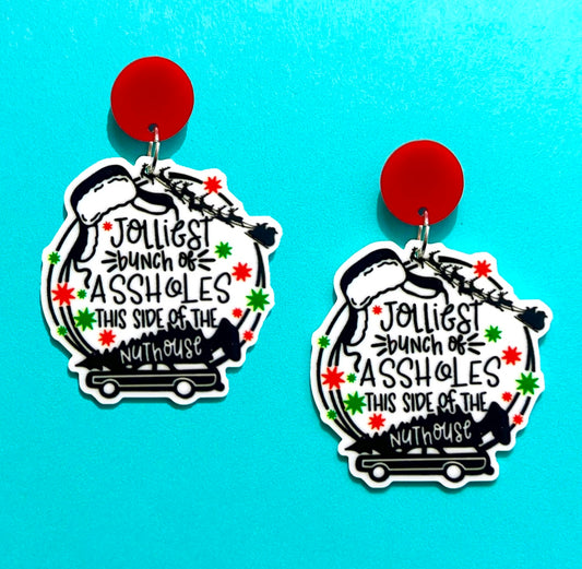 Jolliest Assholes National Lampoon Drop Earrings