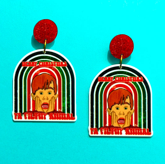 Home Alone Rainbow Drop Earrings