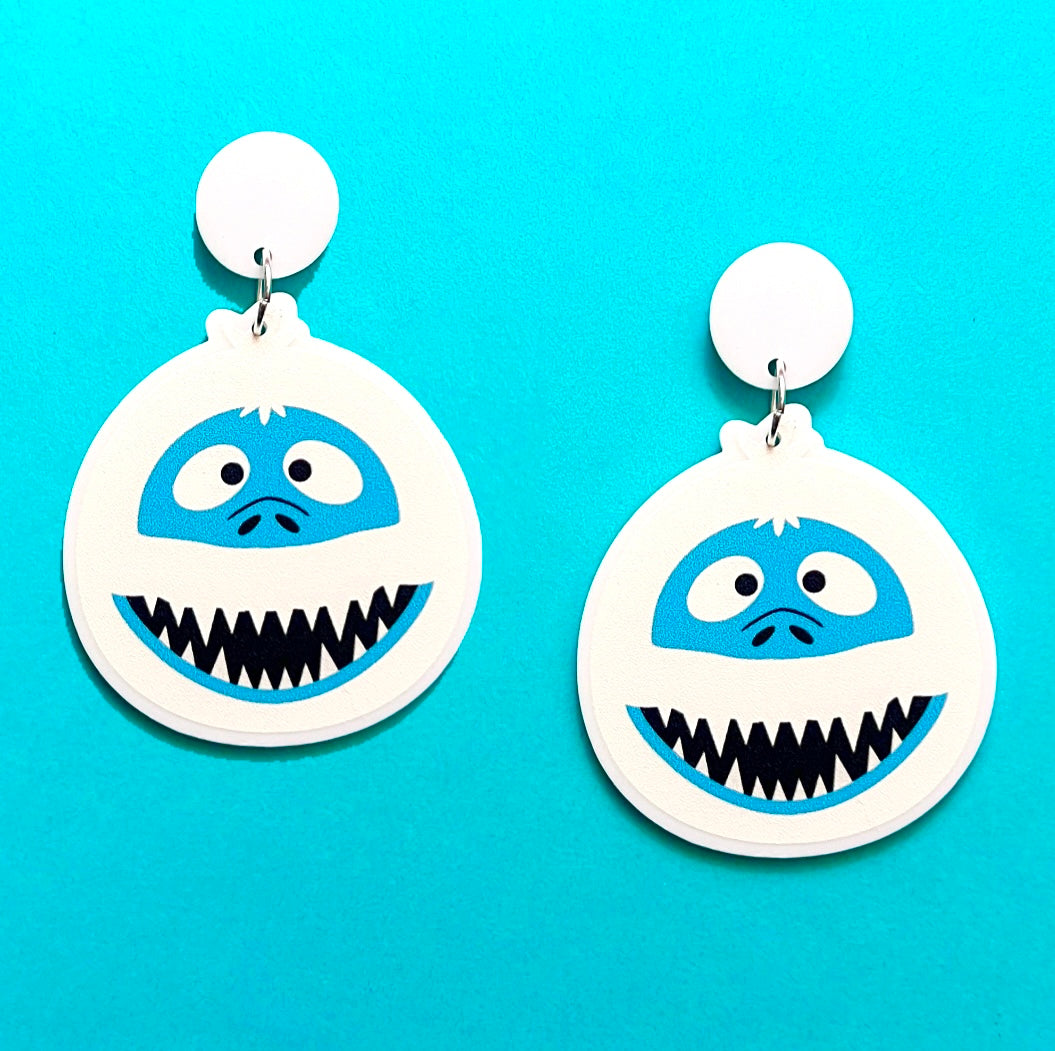 Bumble The Abominable Snow Monster Drop Earrings