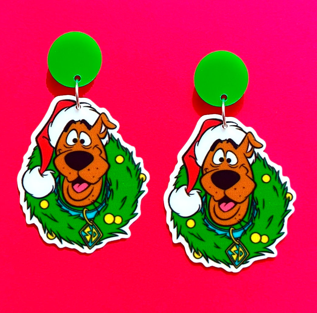 Scooby Wreath Drop Earrings