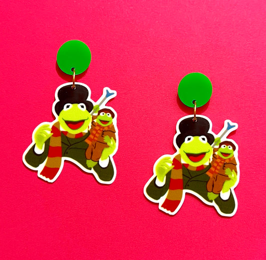 Kermie Bob Cratchit & Tiny Tim Drop Earrings