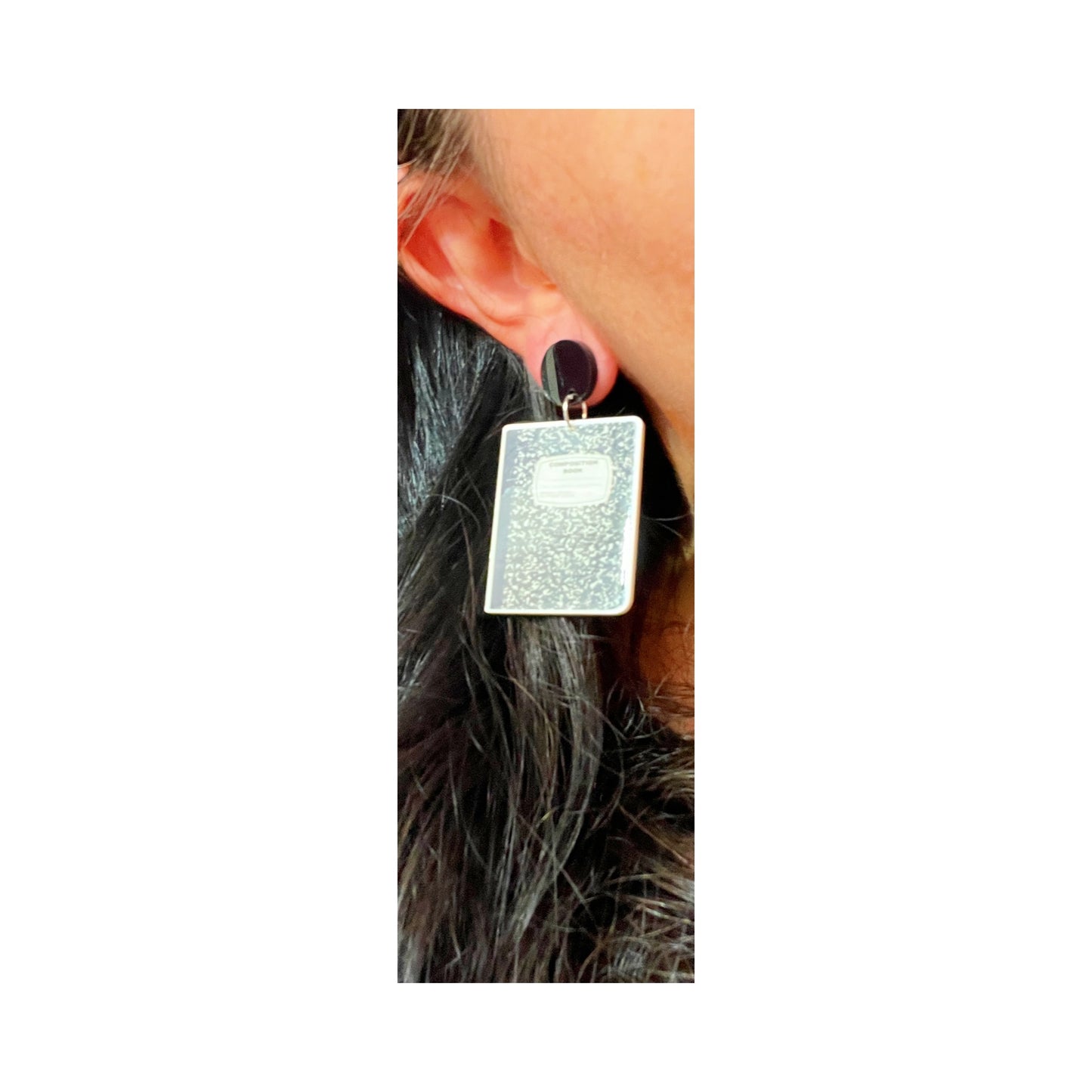 Composition Book Drop Earrings