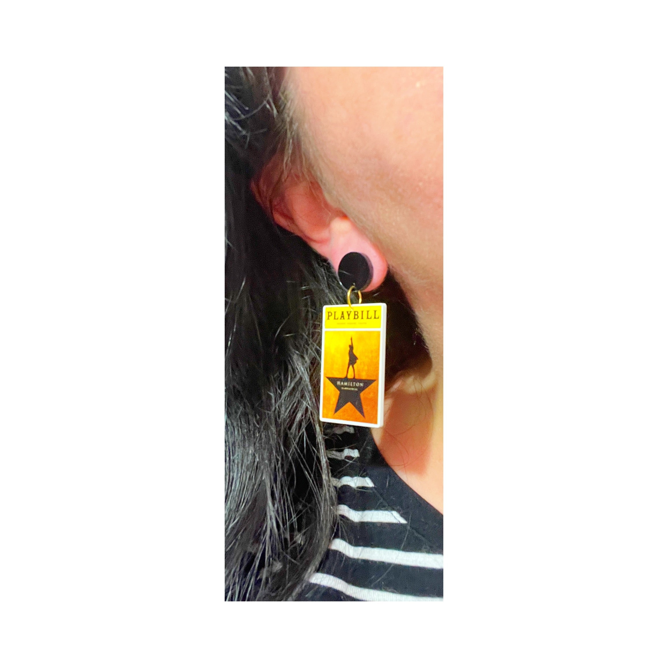 Hamilton Playbill Drop Earrings FemmeDeBloom