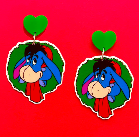 Eeyore Wreath Drop Earrings