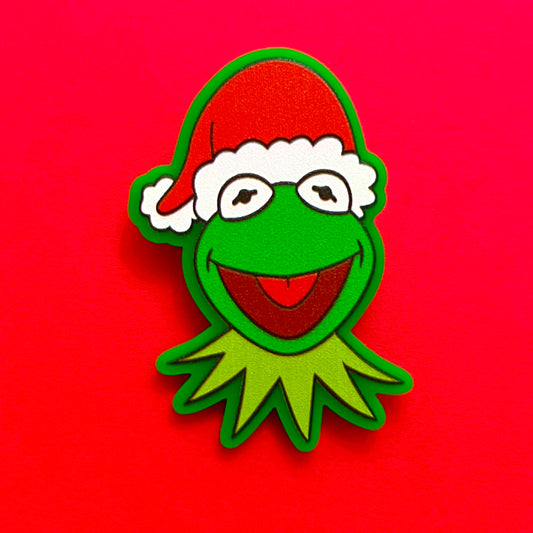 Kermie Santa Brooch Pin