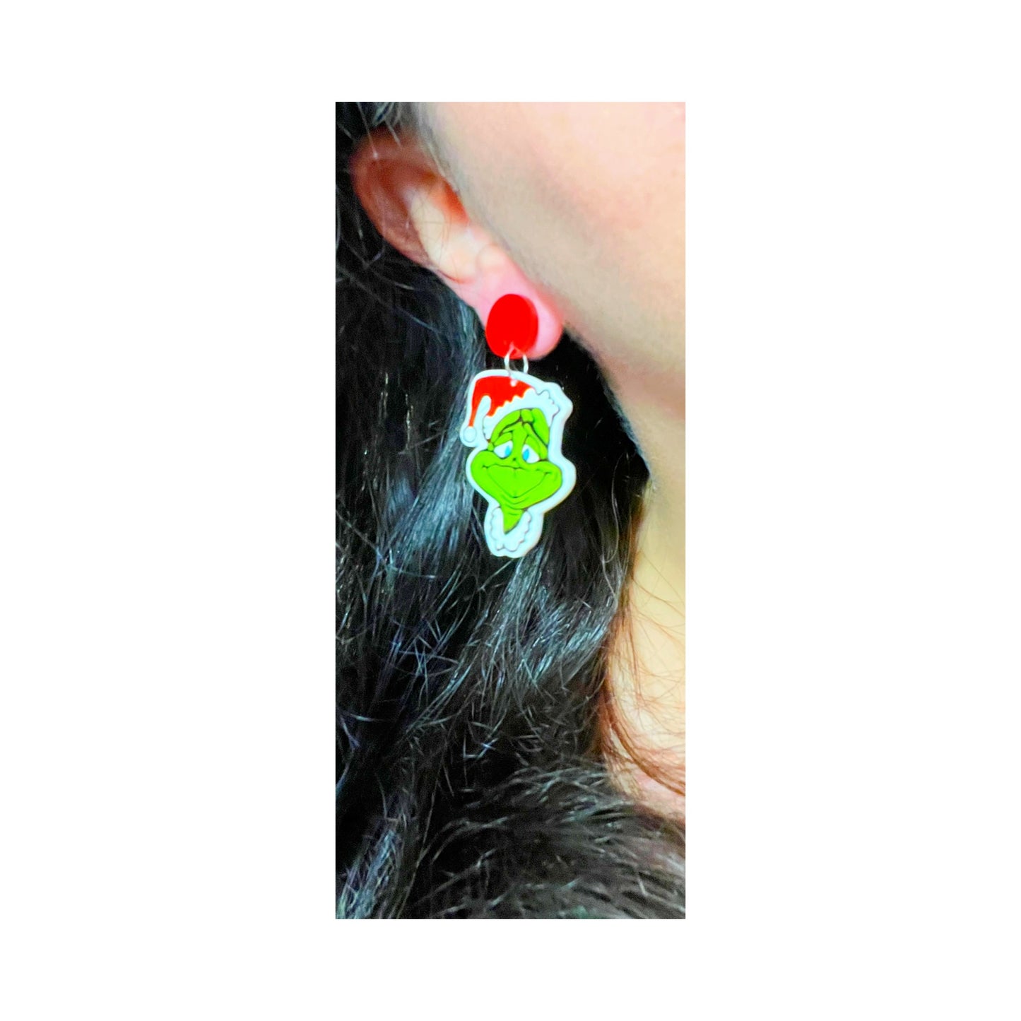 Retro Grinch Drop Earrings