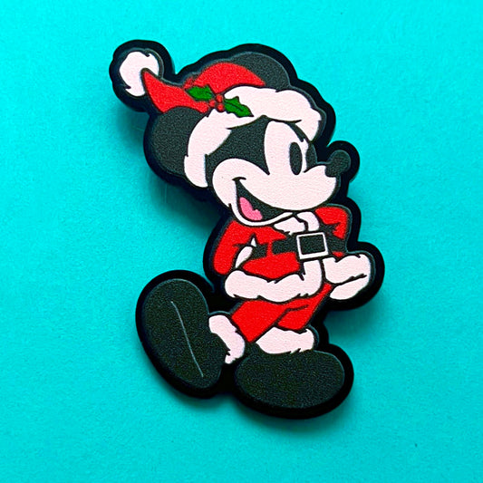 Retro Mouse Santa Pin