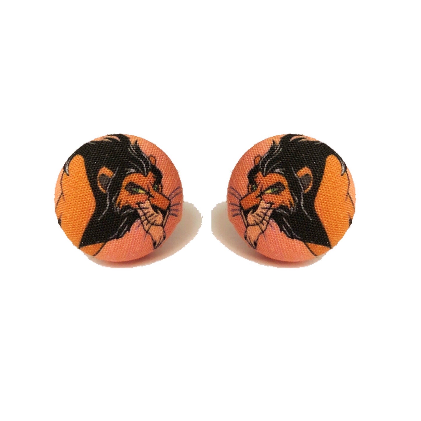 Scar Fabric Button Earrings