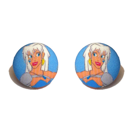 Kida Fabric Button Earrings