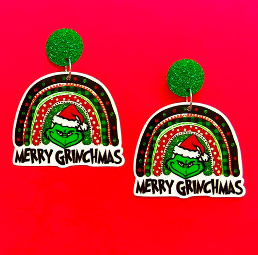 Grinchmas Rainbow Drop Earrings